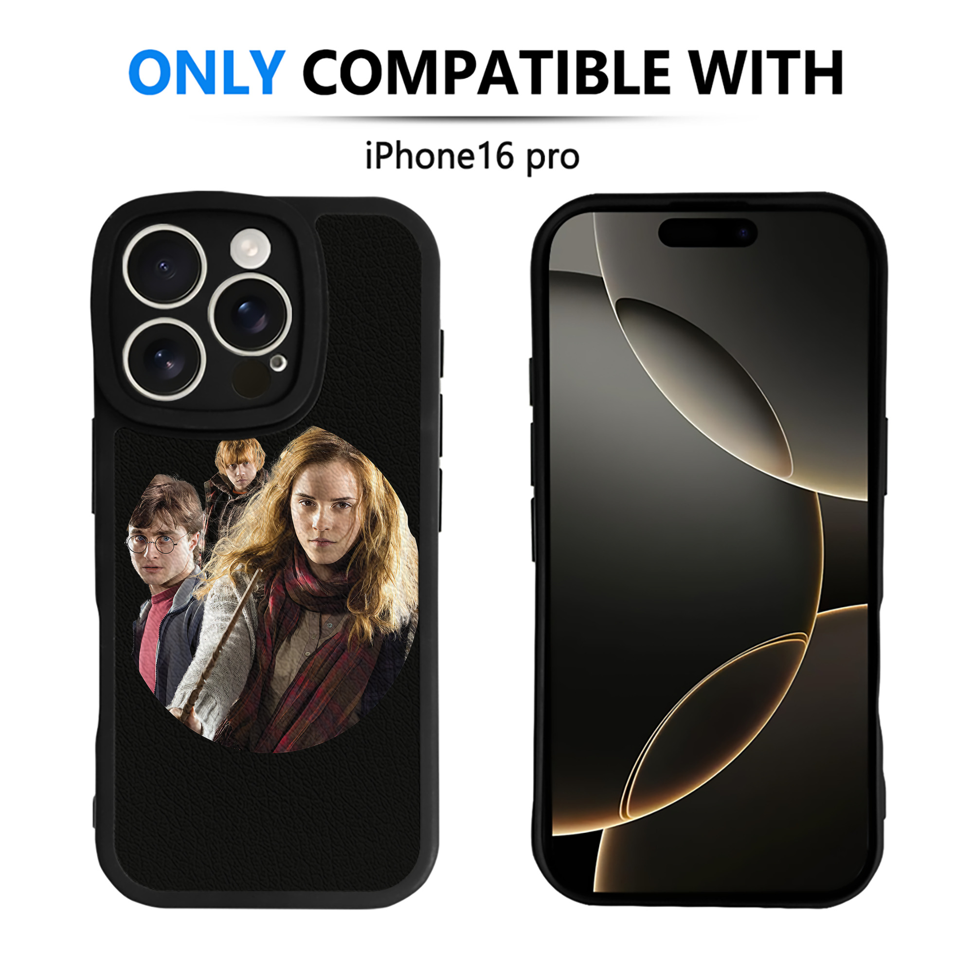 （画像用） Harry Potter ハリー・ポッターシリーズ 【iPhone 16シリーズ対応】シリコンスマホケース（レザー調） 材質：シリコン